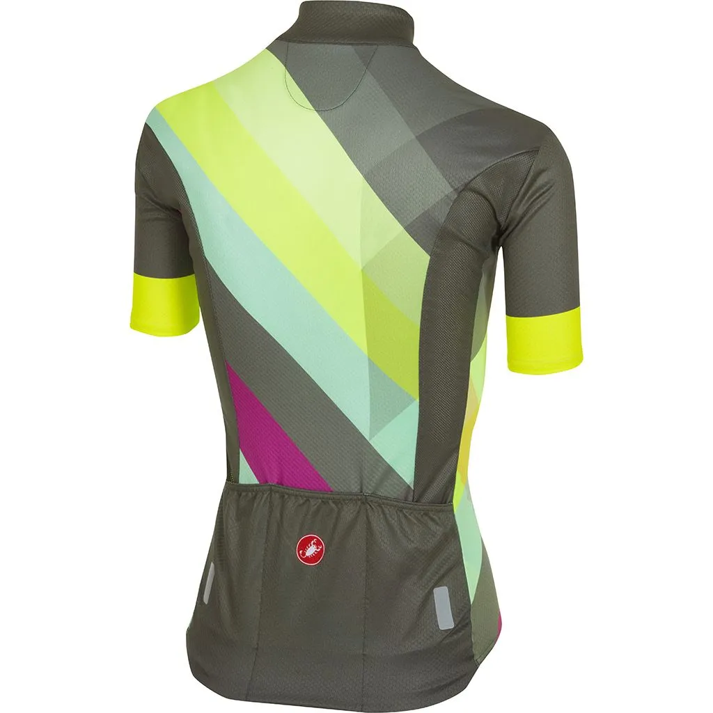 Castelli jersey Prisma FZ Womens Multicolour Sky Blue