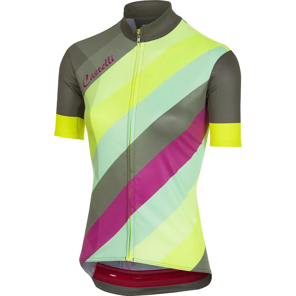 Castelli jersey Prisma FZ Womens Multicolour Sky Blue