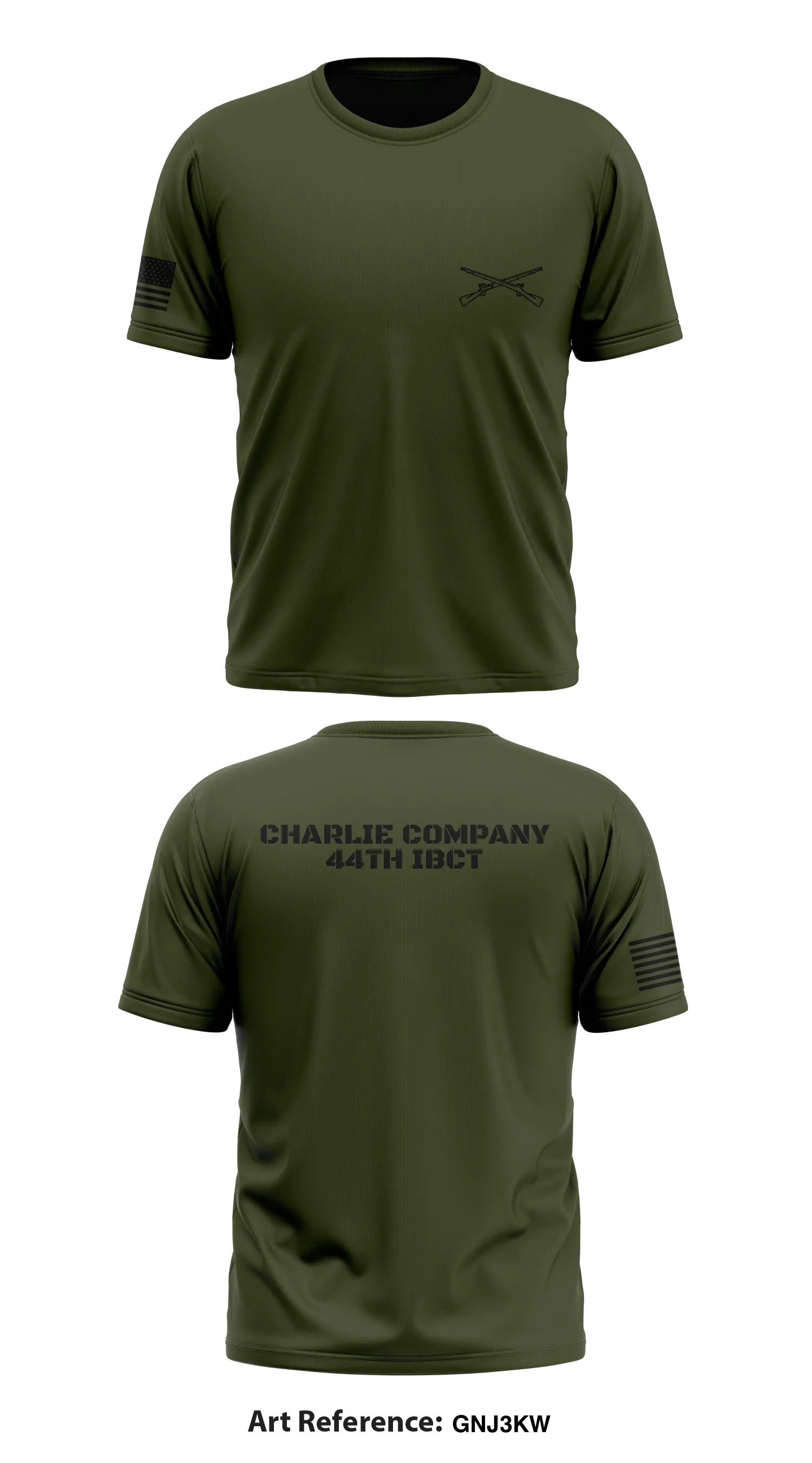 Charlie company 44th IBCT Store 1 Core Men's SS Performance Tee - Gnj3Kw
