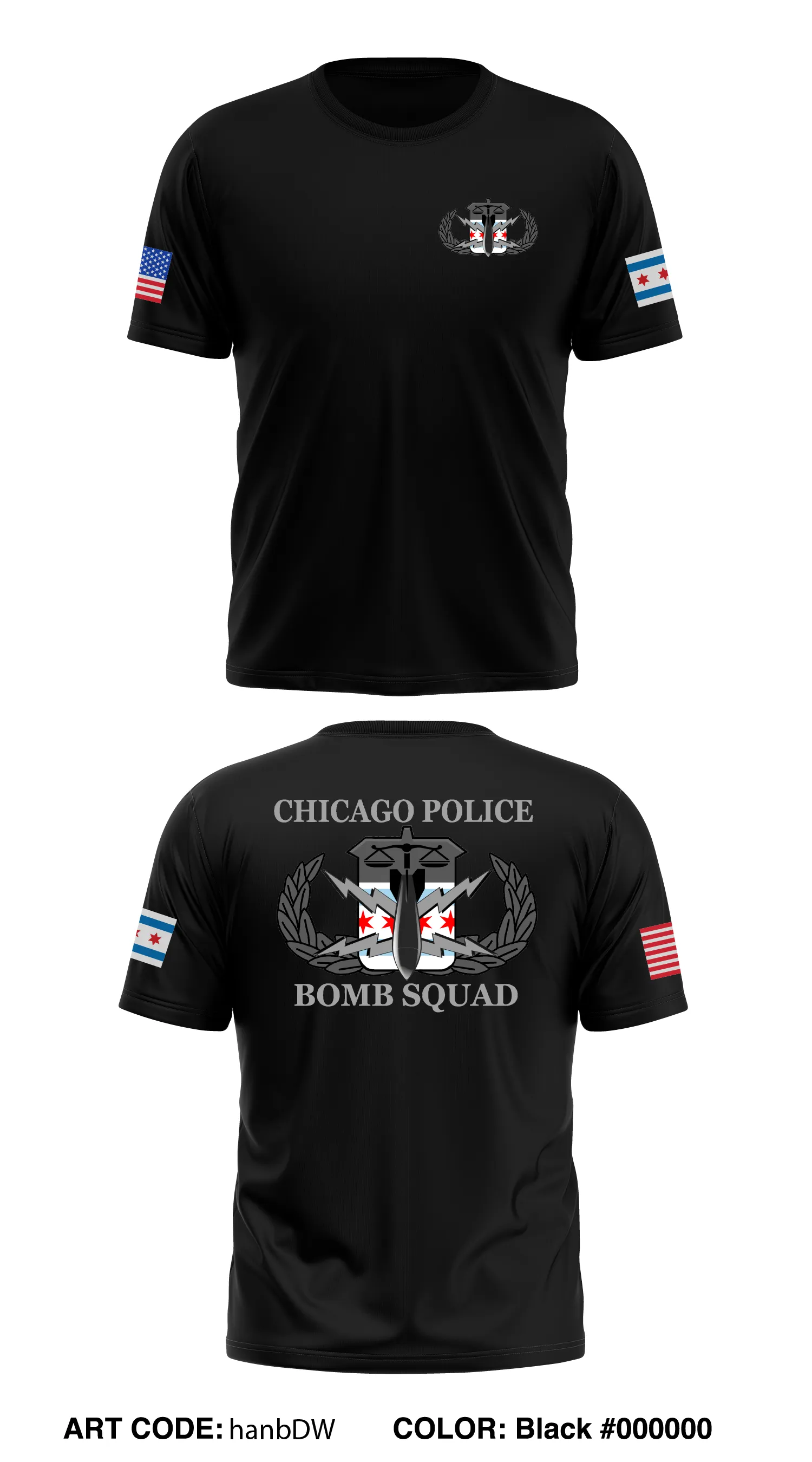 Chicago Bomb Squad Store 1 Core Men's SS Performance Tee - hanbDW