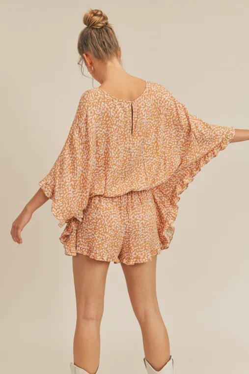 Chrishell Bell Sleeve Flare Romper