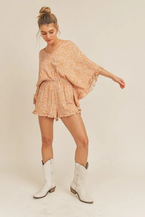 Chrishell Bell Sleeve Flare Romper