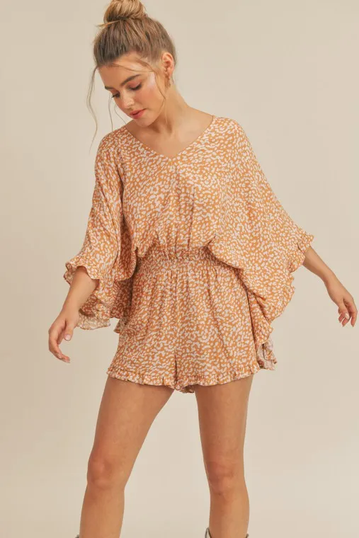 Chrishell Bell Sleeve Flare Romper