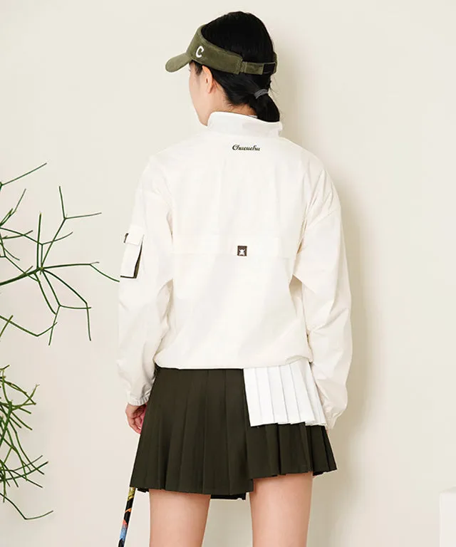CHUCUCHU Solid Anorak Jumper - White