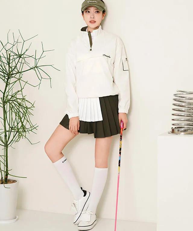 CHUCUCHU Solid Anorak Jumper - White