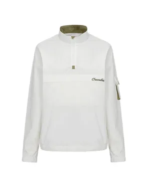 CHUCUCHU Solid Anorak Jumper - White