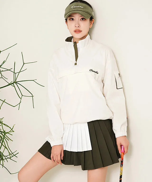 CHUCUCHU Solid Anorak Jumper - White
