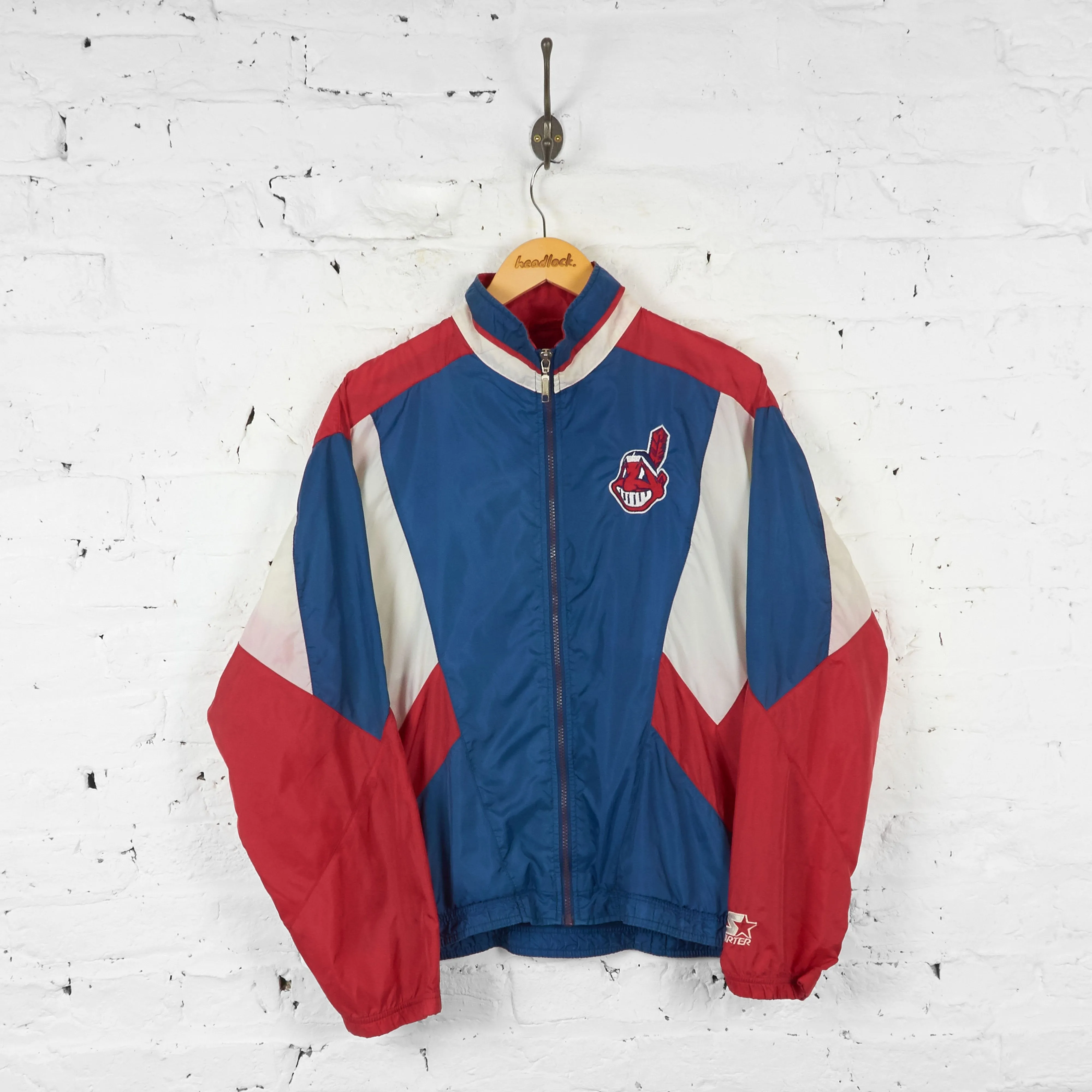 Cleveland Indians Baseball Shell Starter Jacket - Blue - S
