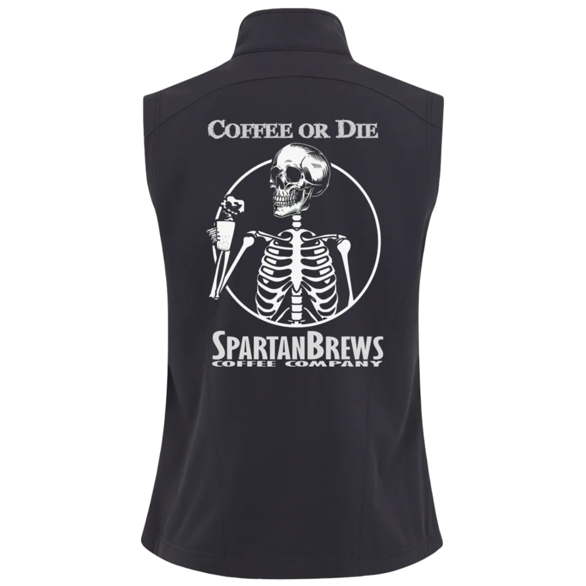 Coffee or Die Womens Cruise Two-Layer Fleece Bonded Soft Shell Vest