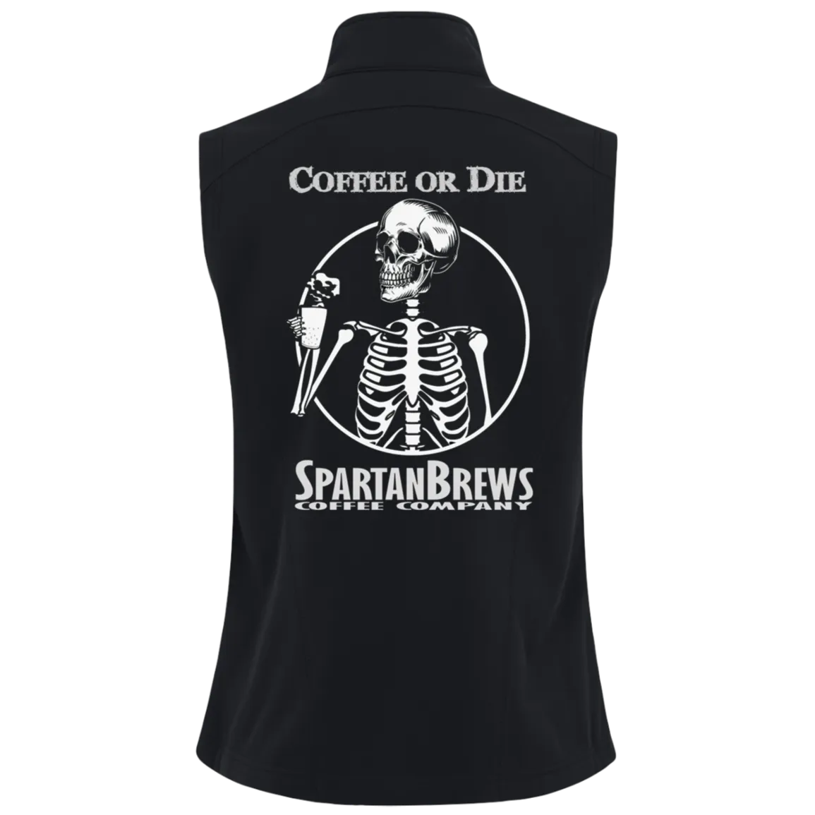 Coffee or Die Womens Cruise Two-Layer Fleece Bonded Soft Shell Vest