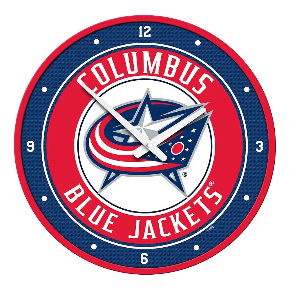 Columbus Blue Jackets: Modern Disc Wall Clock
