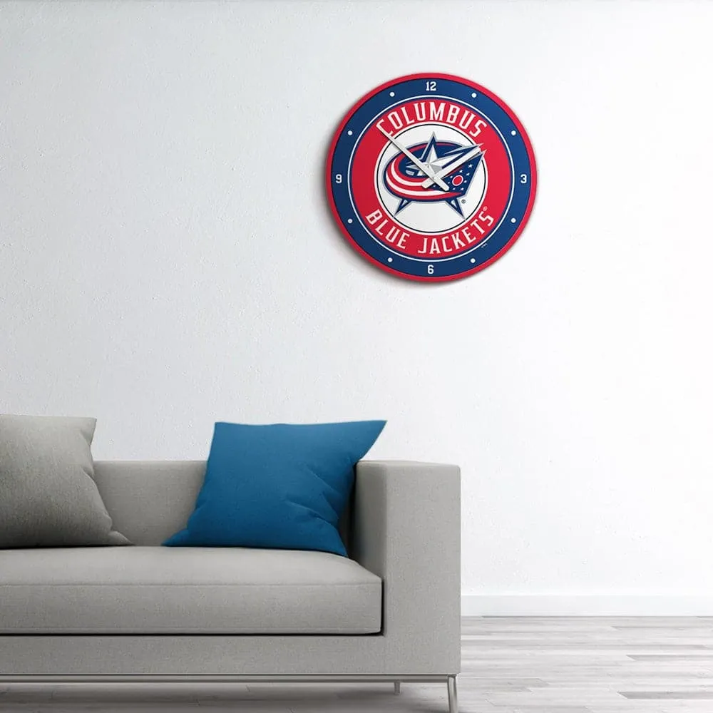 Columbus Blue Jackets: Modern Disc Wall Clock