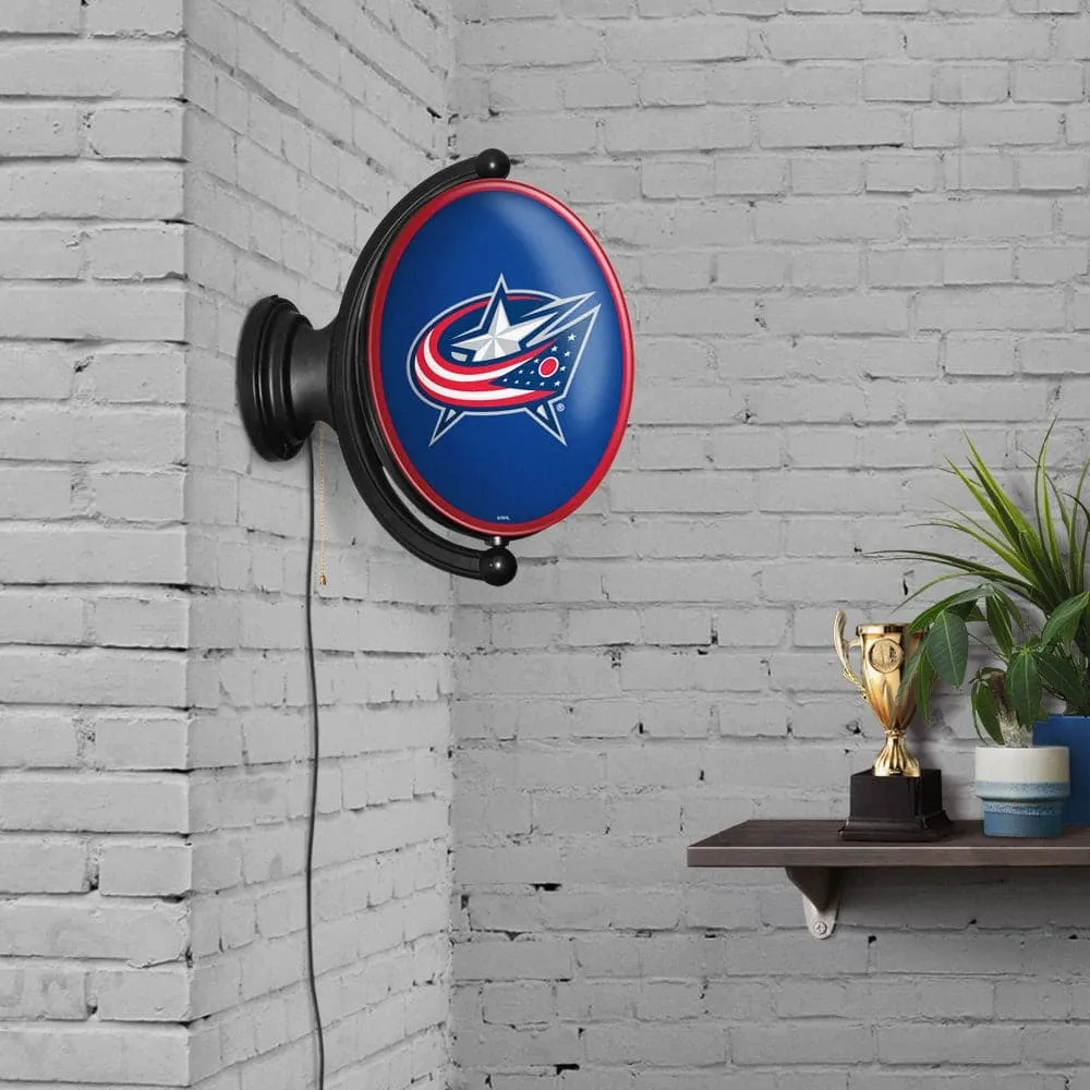Columbus Blue Jackets: Original Oval Rotating Lighted Wall Sign