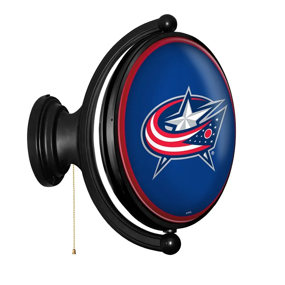 Columbus Blue Jackets: Original Oval Rotating Lighted Wall Sign