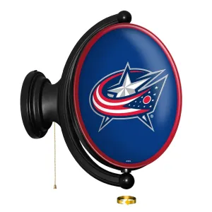 Columbus Blue Jackets: Original Oval Rotating Lighted Wall Sign
