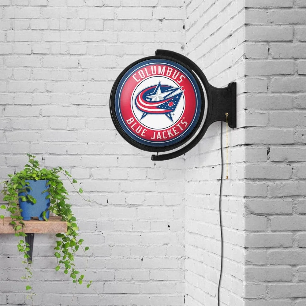 Columbus Blue Jackets: Original Round Rotating Lighted Wall Sign