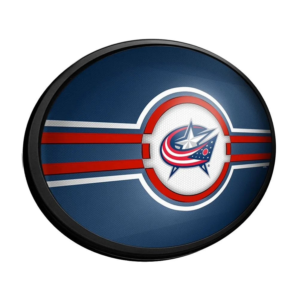 Columbus Blue Jackets: Oval Slimline Lighted Wall Sign
