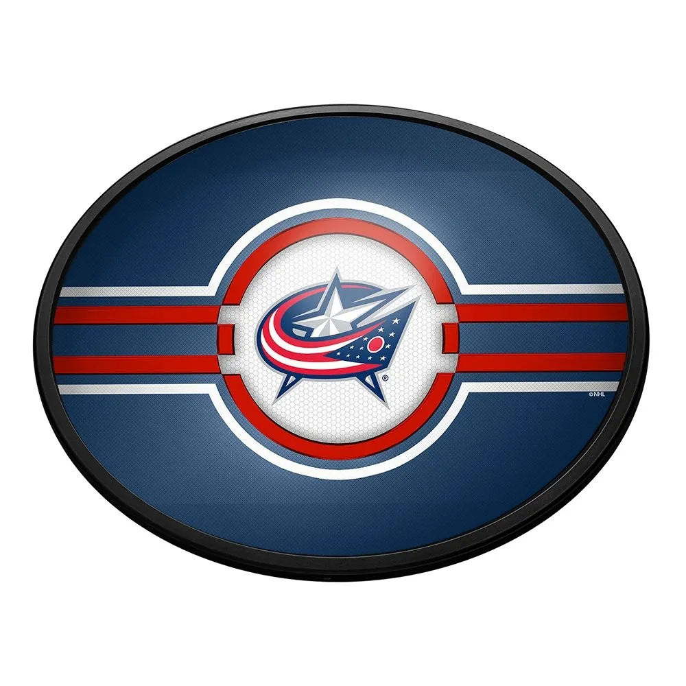 Columbus Blue Jackets: Oval Slimline Lighted Wall Sign
