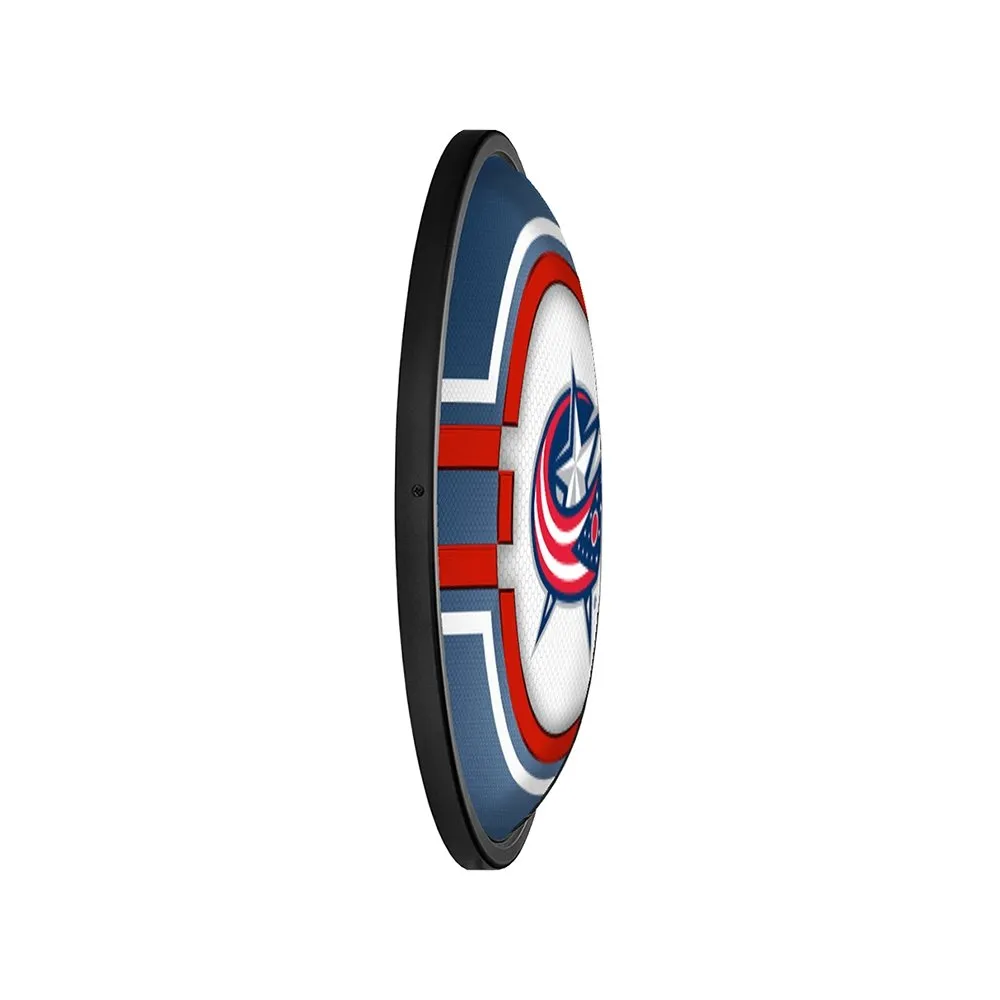 Columbus Blue Jackets: Oval Slimline Lighted Wall Sign