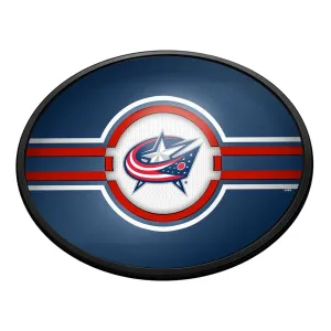Columbus Blue Jackets: Oval Slimline Lighted Wall Sign