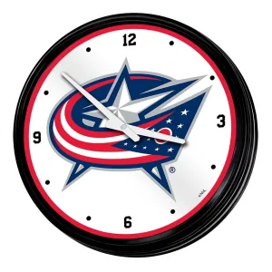 Columbus Blue Jackets: Retro Lighted Wall Clock
