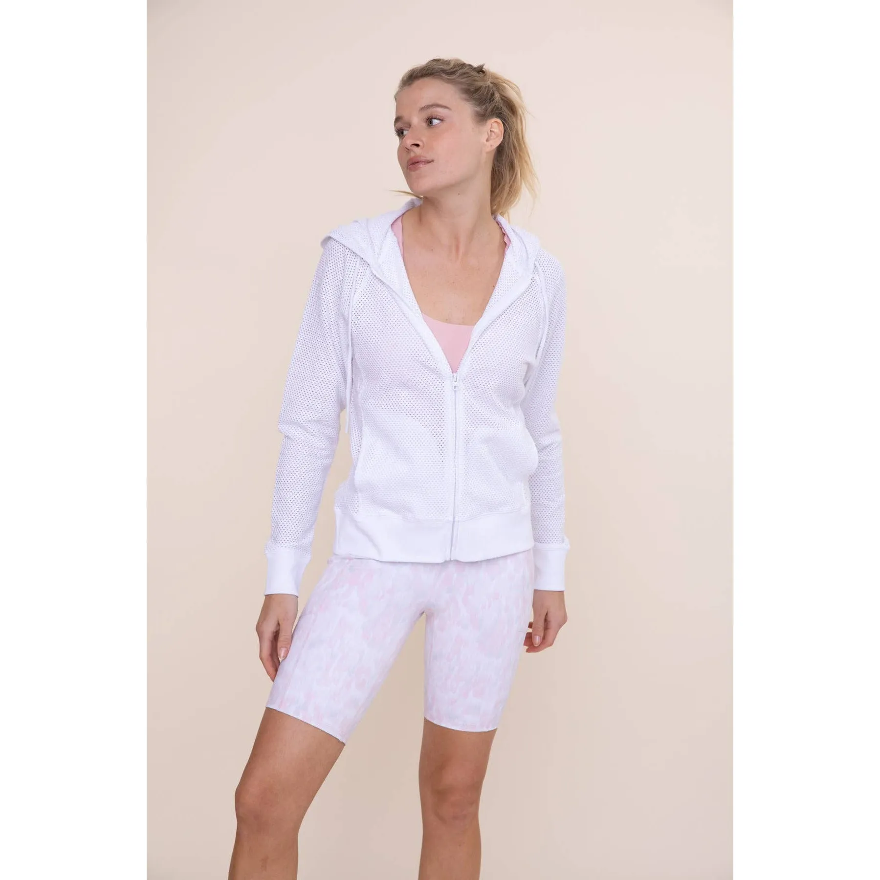 Cotton Mesh Hoodie