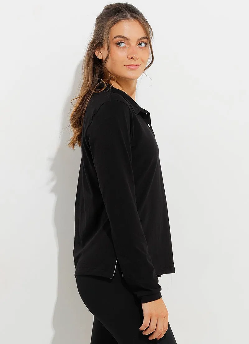 Court LS Polo (Black)