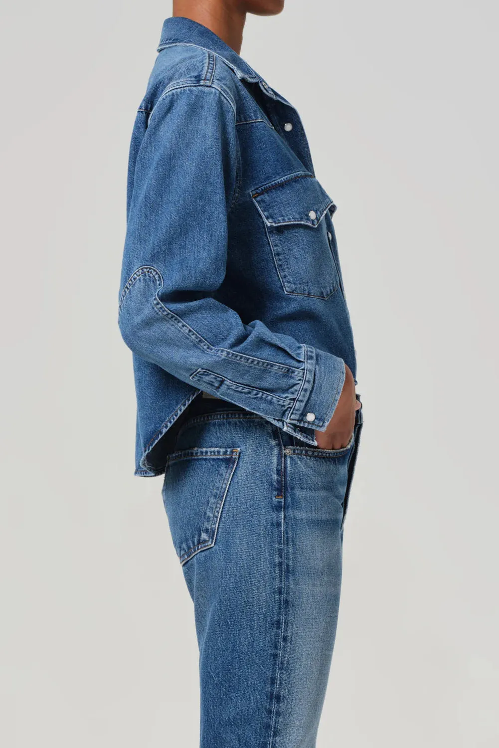 Cropped Western Shirt