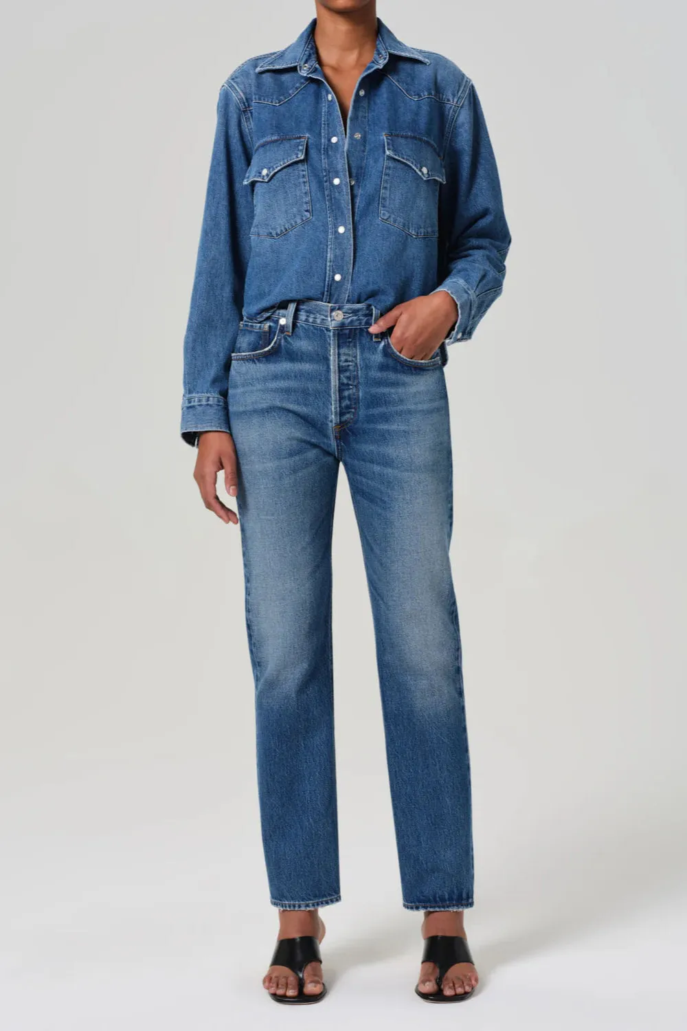 Cropped Western Shirt