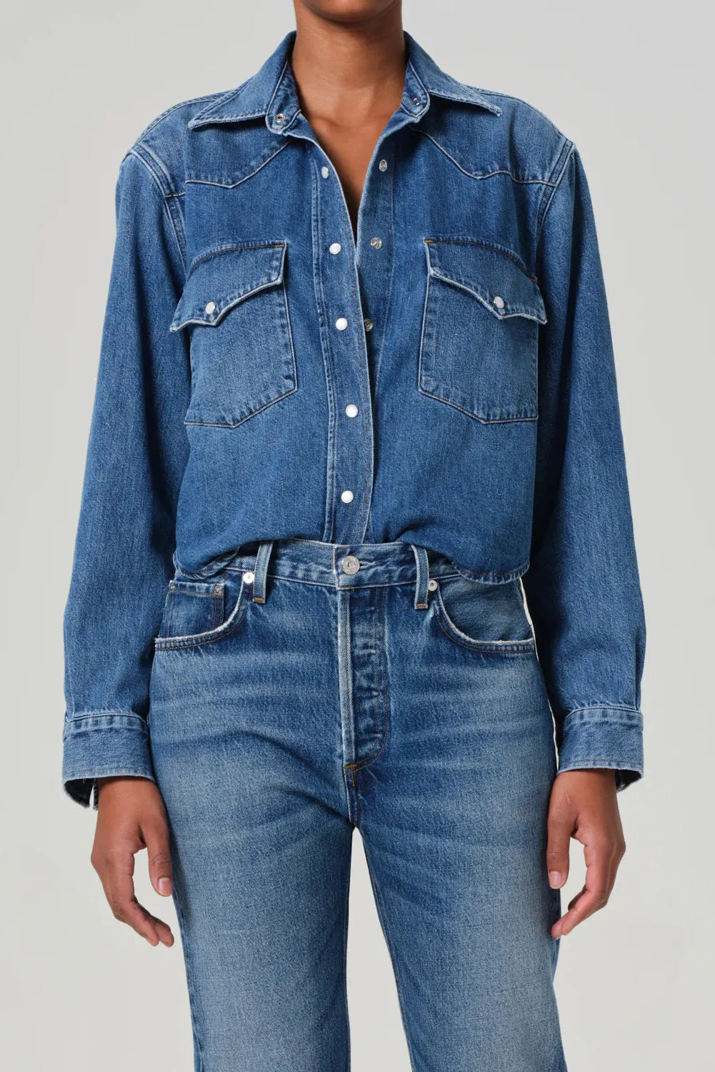Cropped Western Shirt