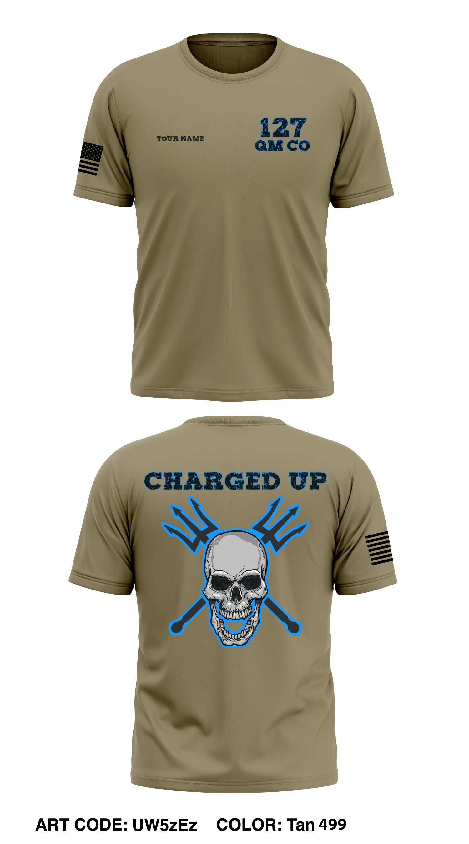 CUSTOM - 127th Quartermaster Company Core Men's SS Performance Tee - UW5zEz