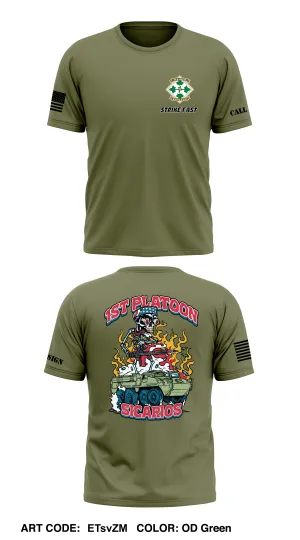 CUSTOM 1st Platoon, Brutal Company, 4-9 IN Core Men's SS Performance Tee - ETsvZM