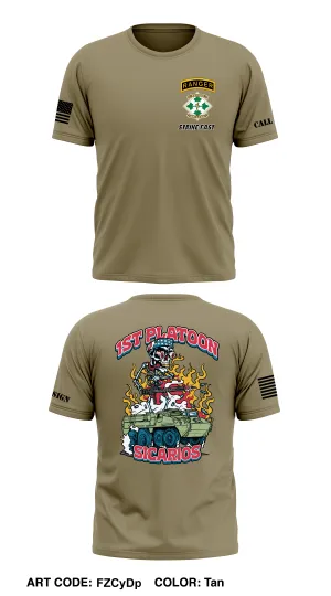 CUSTOM 1st Platoon, Brutal Company, 4-9 IN Core Men's SS Performance Tee - FZCyDp
