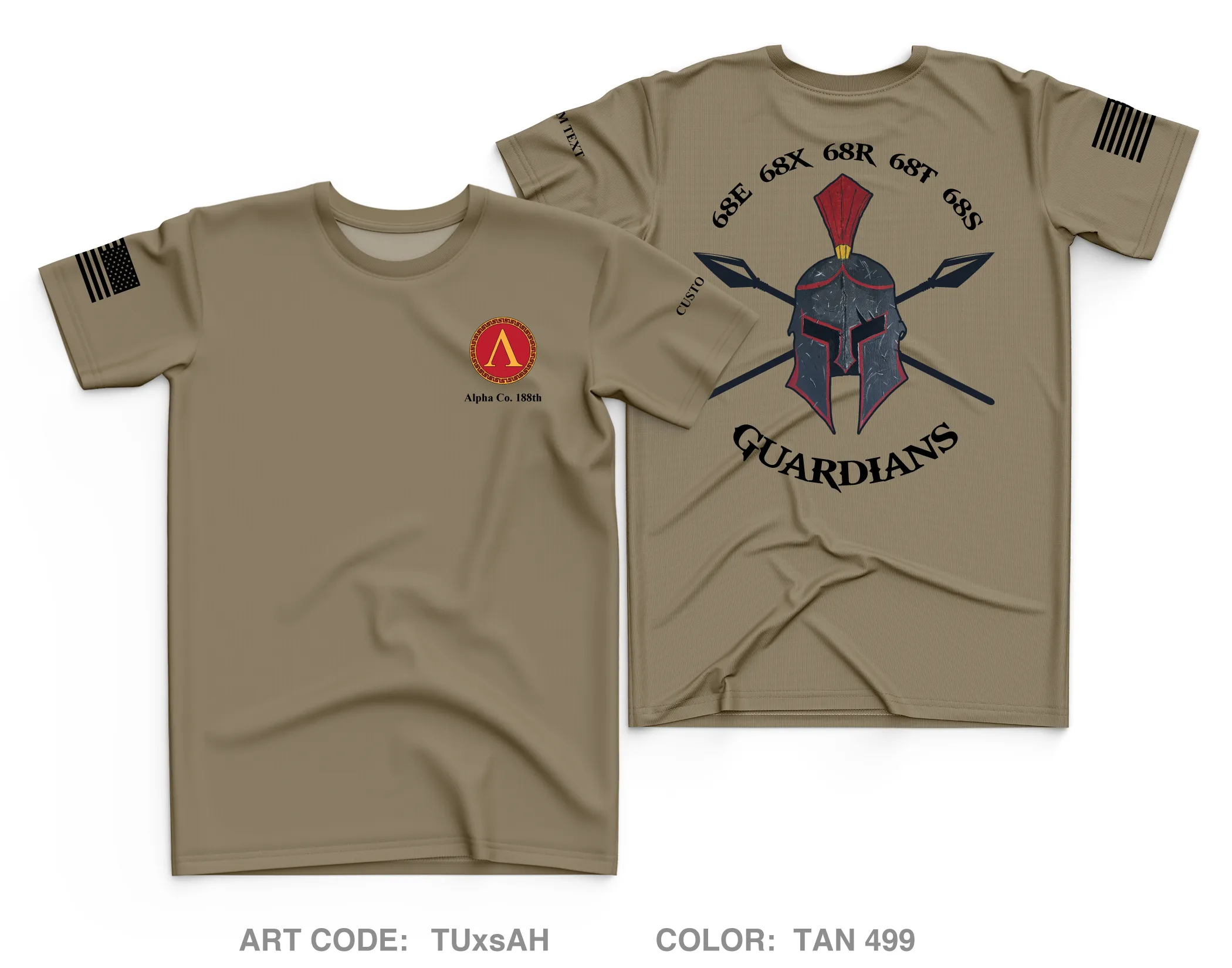 Custom A Co 188th Med BN Core Men's SS Performance Tee - TUxsAH