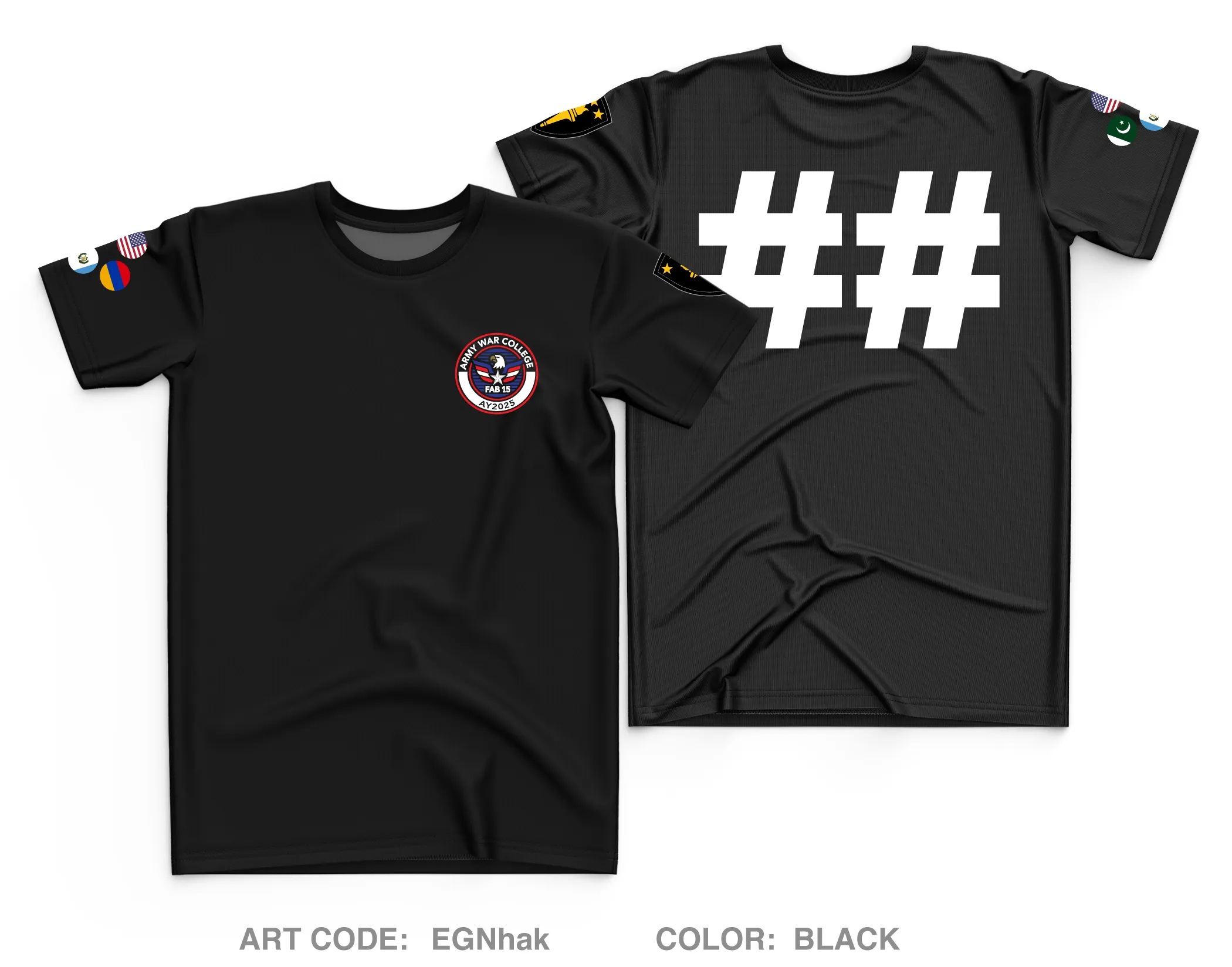 CUSTOM Army War College Core Men's SS Performance Tee - EGNhak
