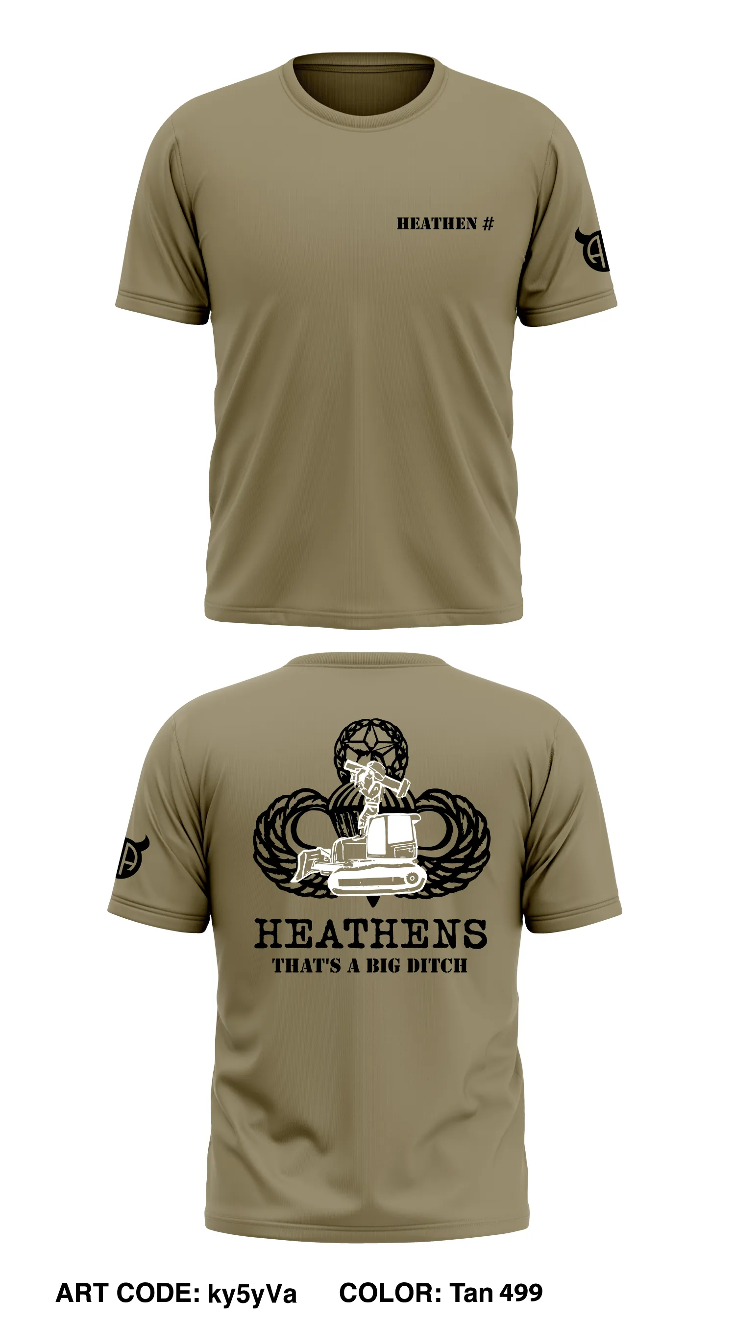 CUSTOM Heathens 127th AEB Core Men's SS Performance Tee - ky5yVa