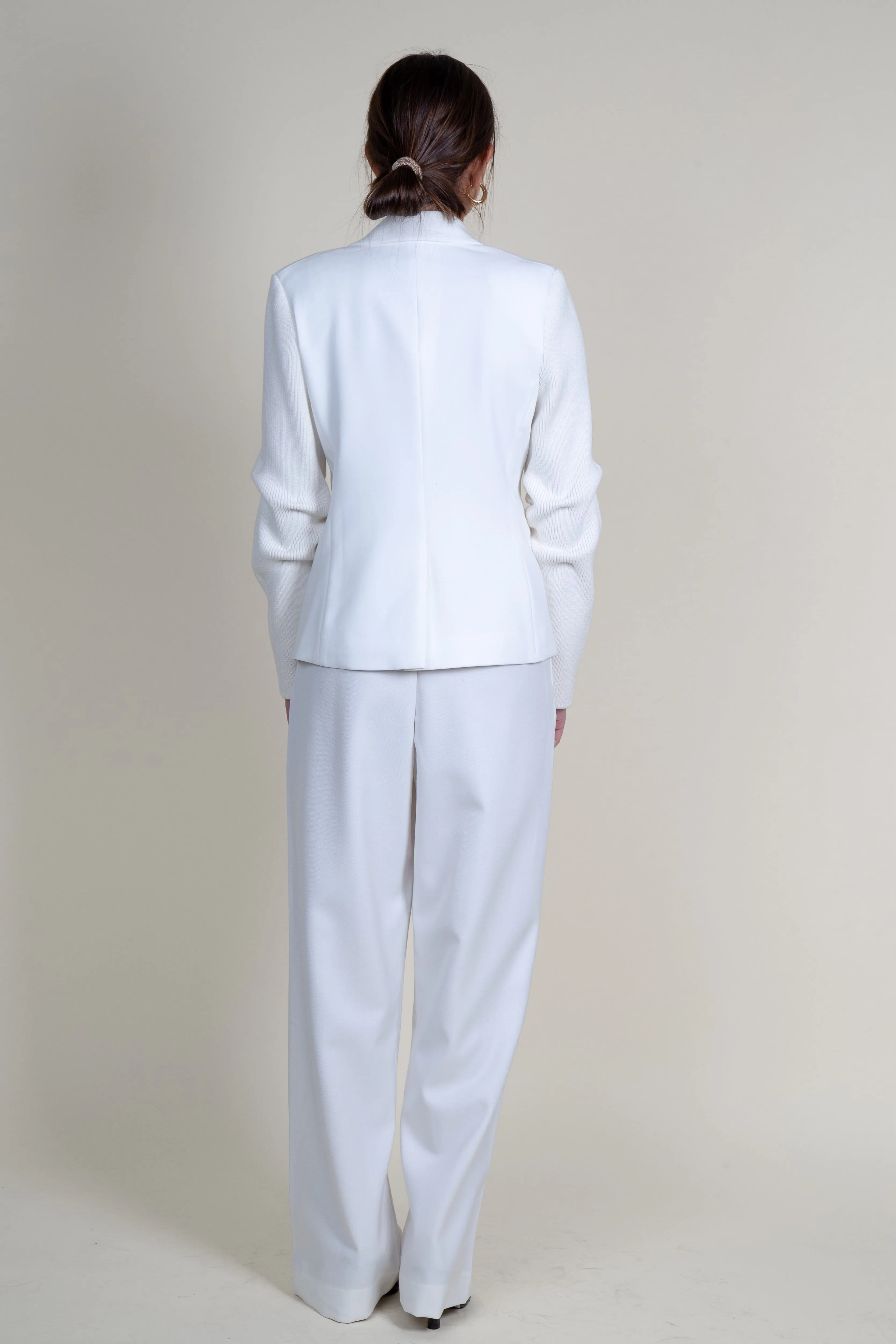 DEREK LAM | Flora Mixed Media Jacket - Soft White