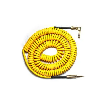 DIVINE NOISE Curly Cable - 30ft ST-RA - YELLOW