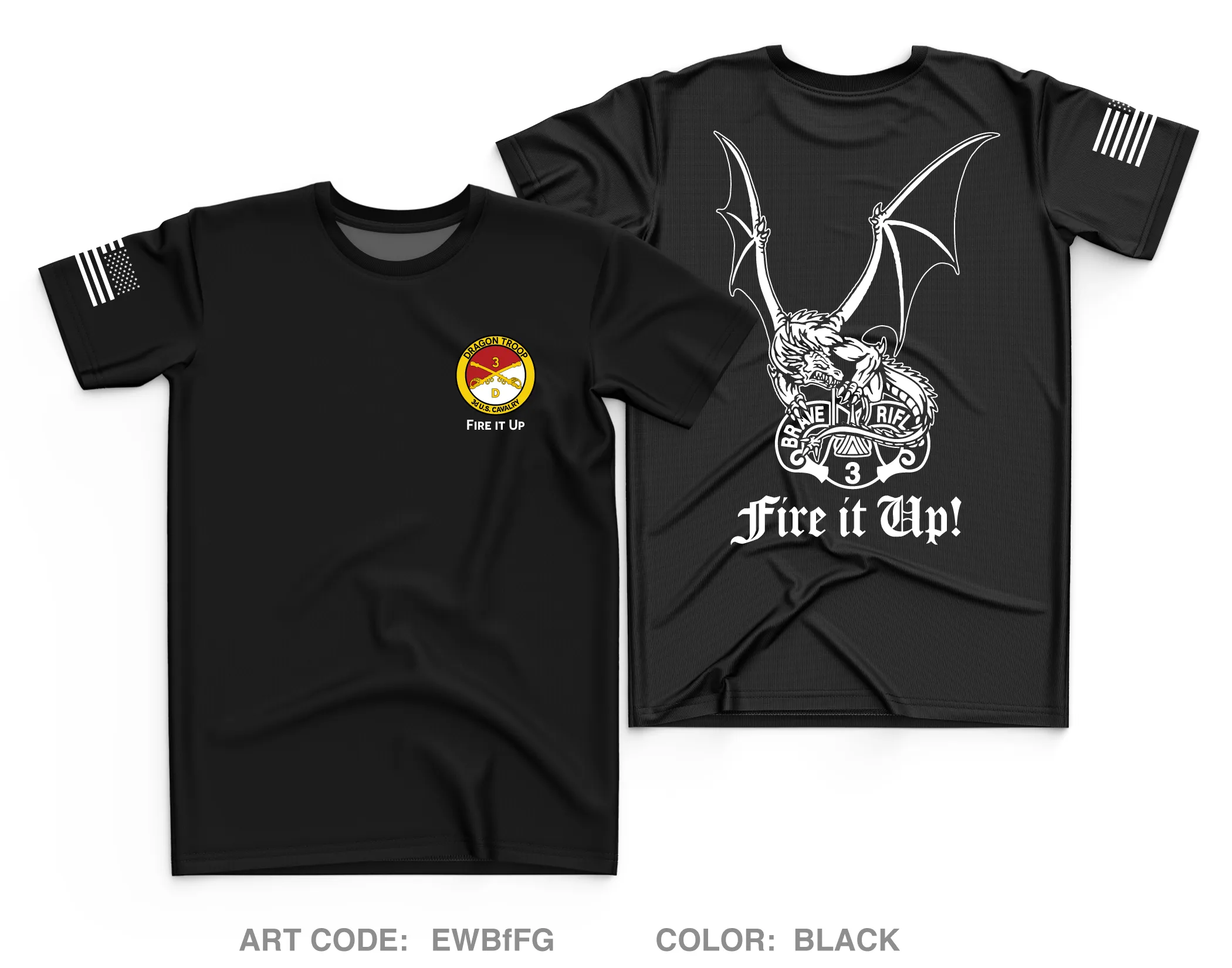 Dragon Troop 1|3d CR Core Men's SS Performance Tee - EWBfFG