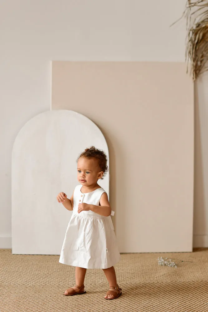 Dress With Belt - Off White