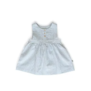 Dress With Belt - Vista Blue Stripes