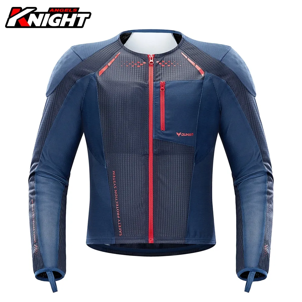 DUHAN Motorcycle Soft Armor Summer Breathable Moto Protective Clothing CE Certified Protective Gear Motorcycle Jacket 3D Mesh
