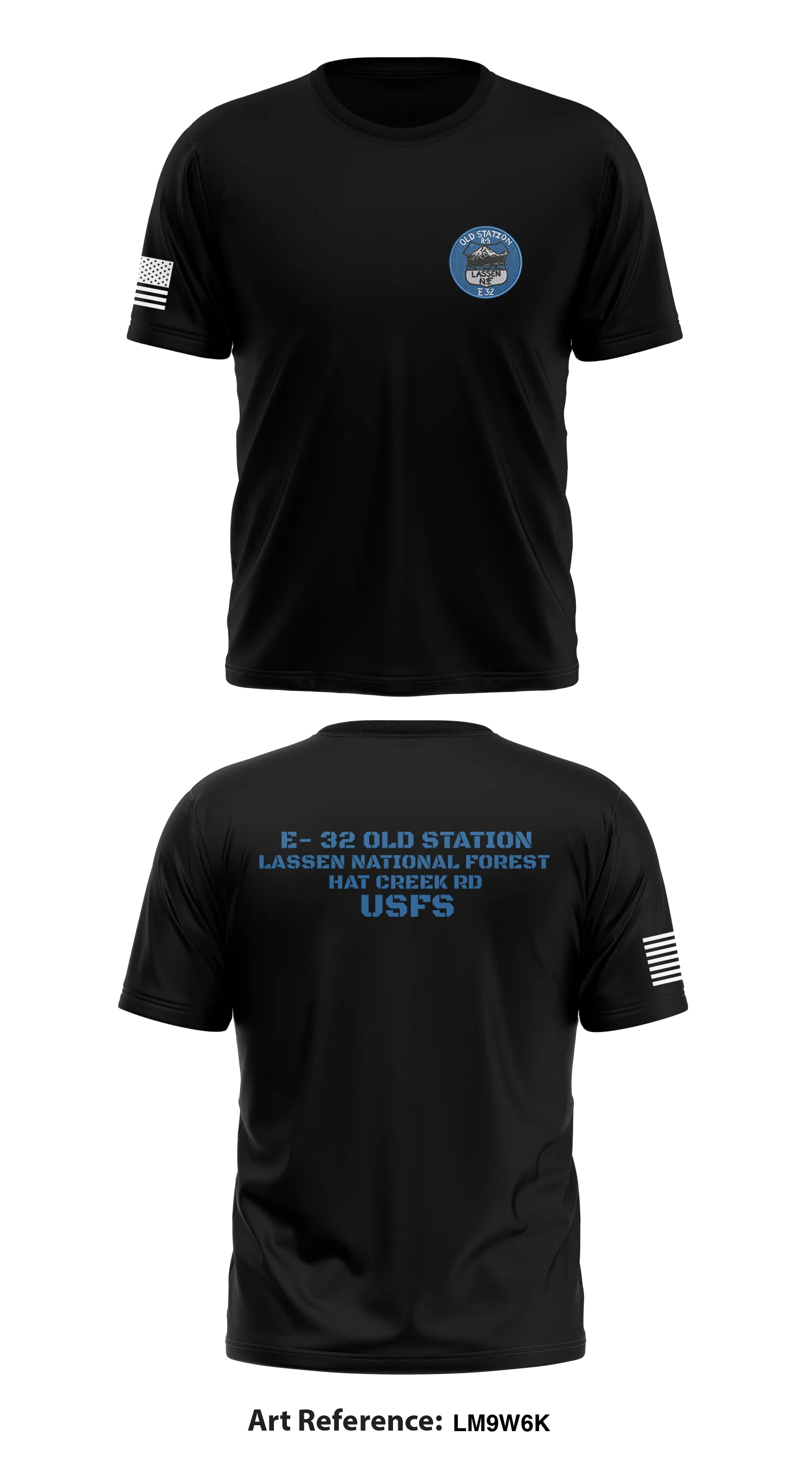 E- 32 Old Station, Lassen National Forest USFS Store 1 Core Men's SS Performance Tee - LM9W6k