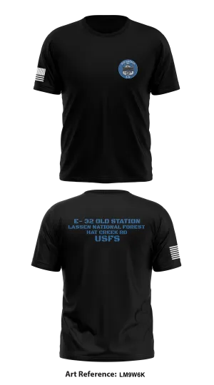 E- 32 Old Station, Lassen National Forest USFS Store 1 Core Men's SS Performance Tee - LM9W6k