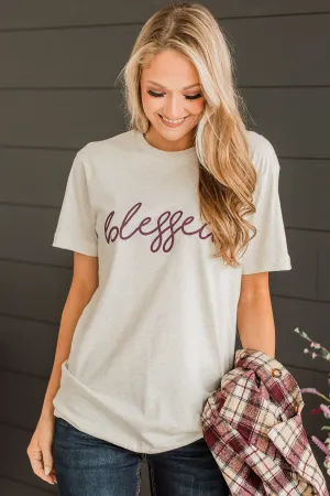 Feeling "Blessed" Graphic Tee- Oatmeal