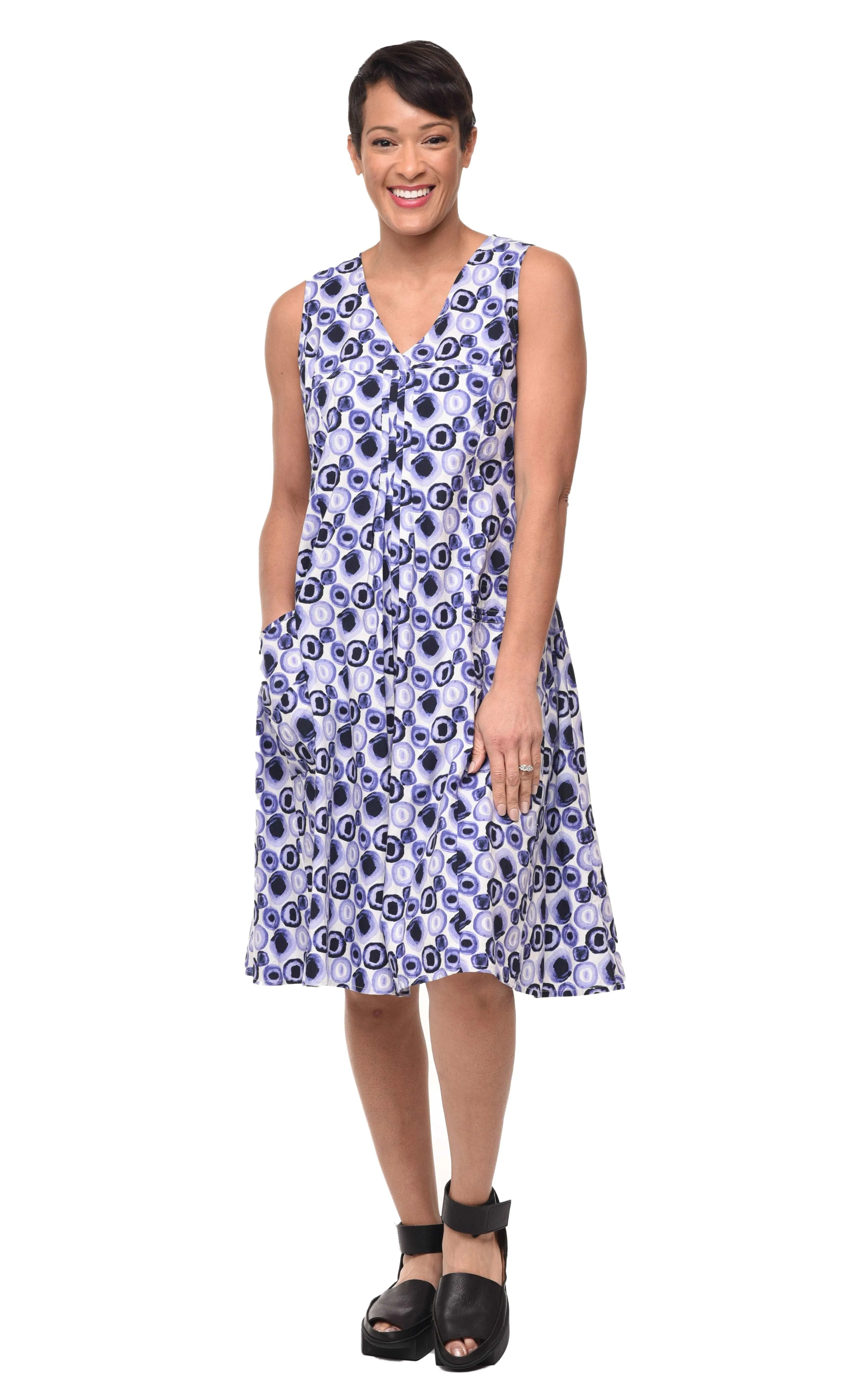 FINAL SALE CV656 Poppie Dress in Iris Poppers*