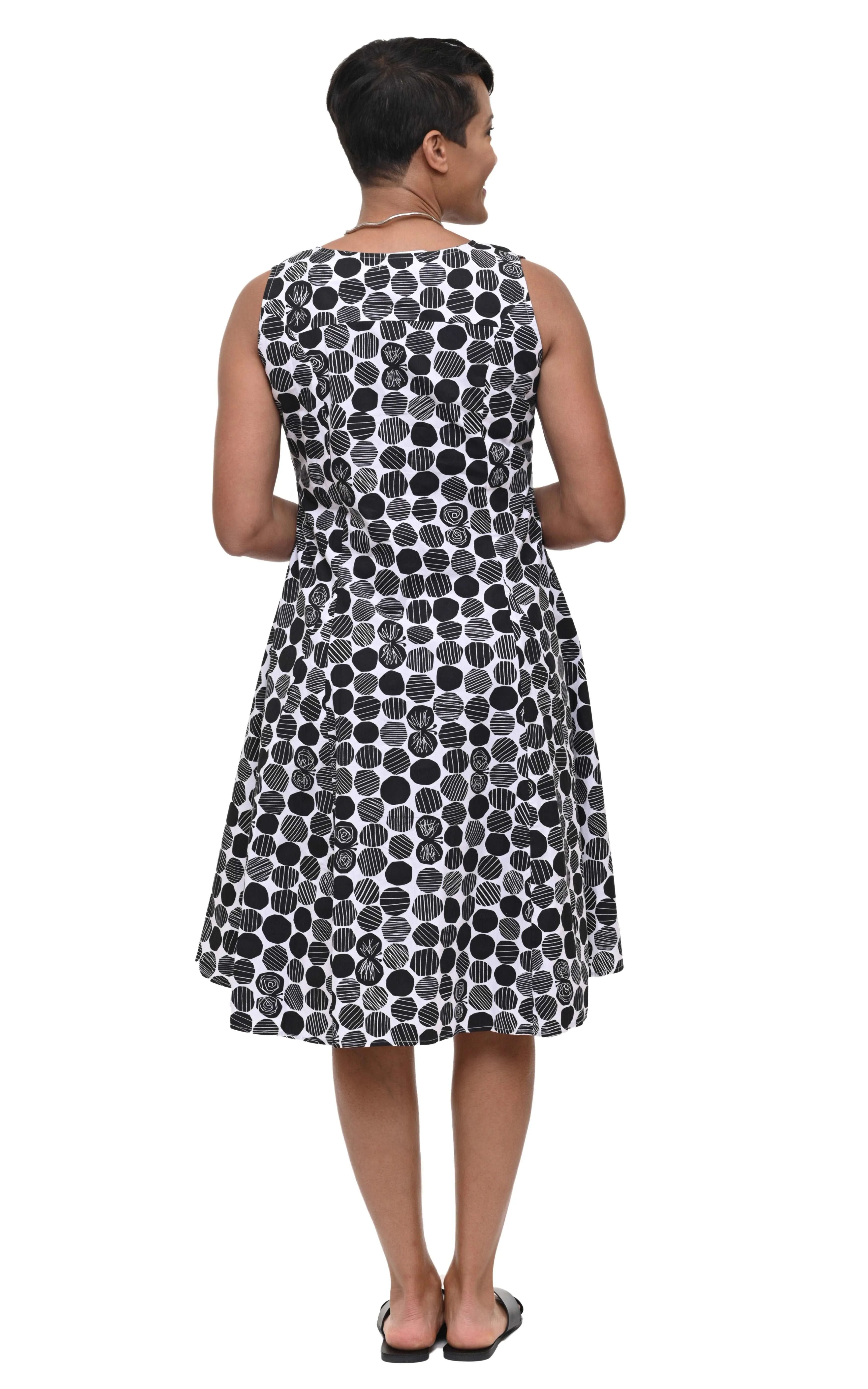 FINAL SALE CV656 Poppie Dress in White Marbles*