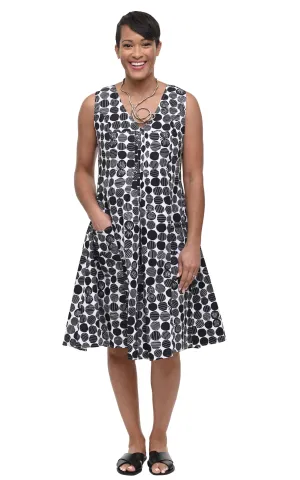 FINAL SALE CV656 Poppie Dress in White Marbles*