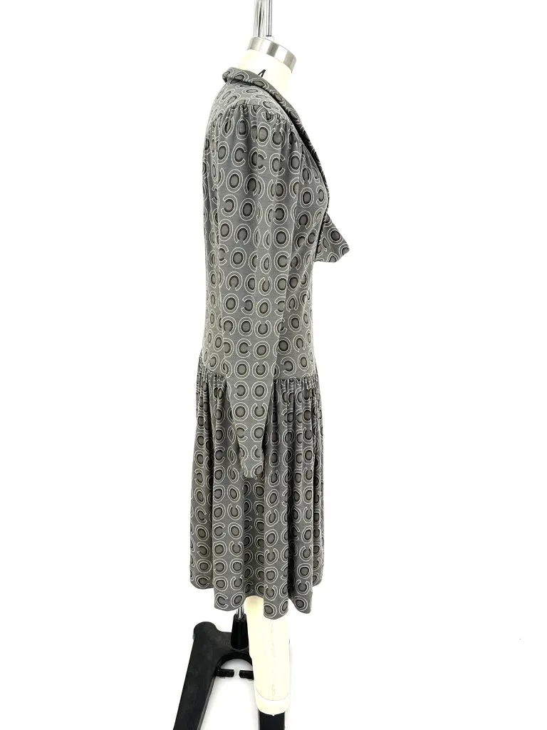 F/W 2001 Chanel Wool Coco Print Dress