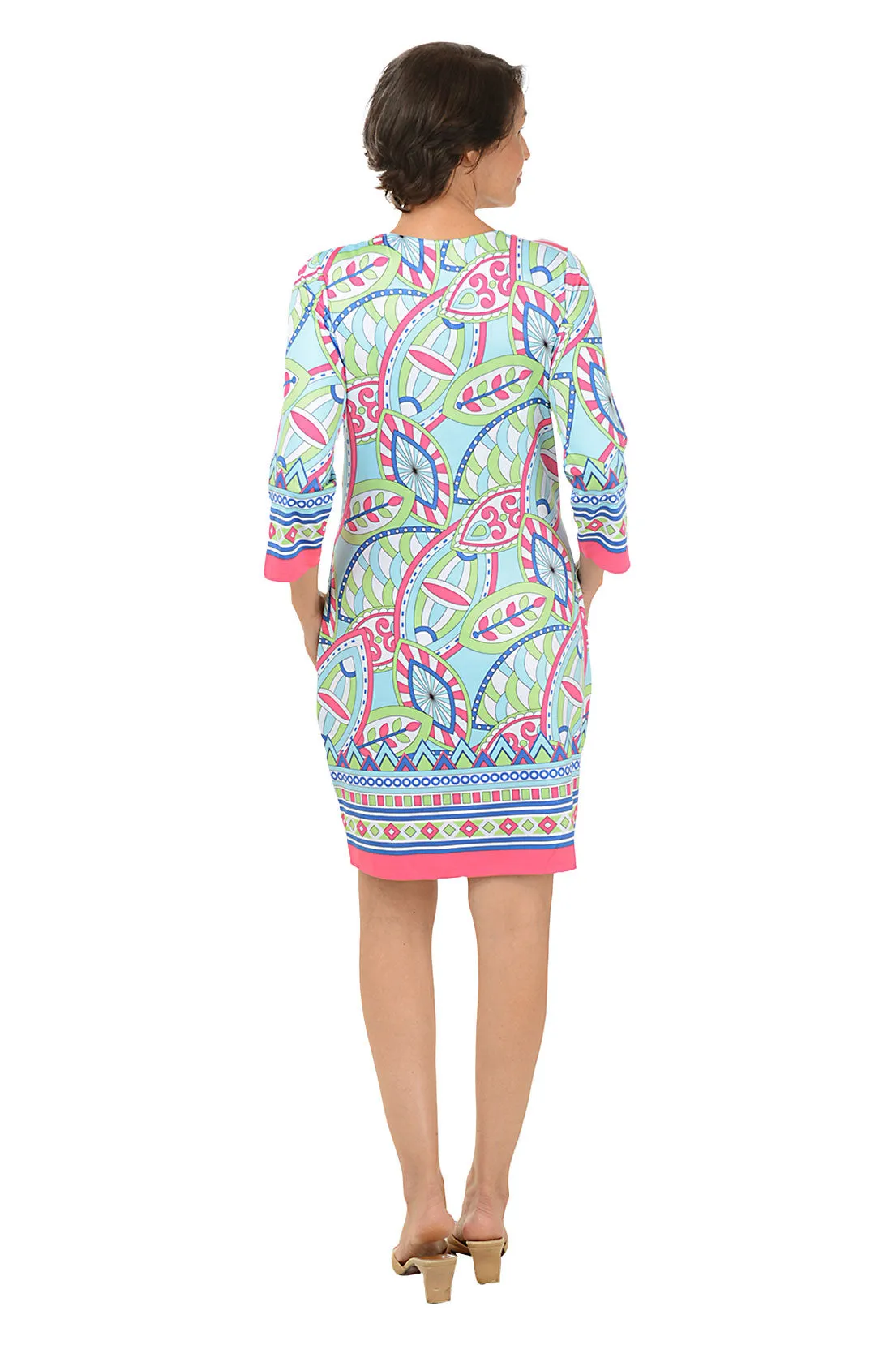 Garden Carnival Notch Neck Dress
